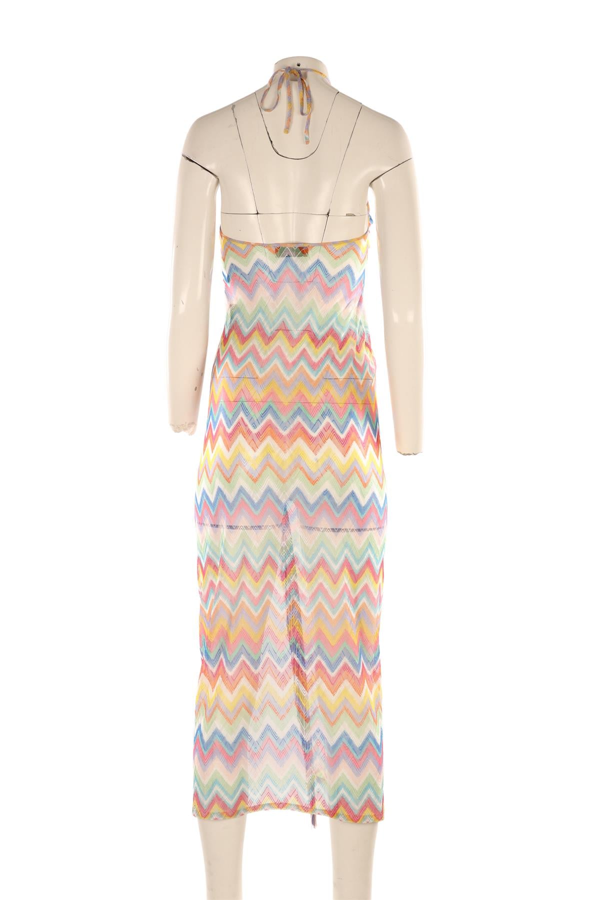 MISSONI MULTI CROCHET MAXI DRESS IT 38 UK 6