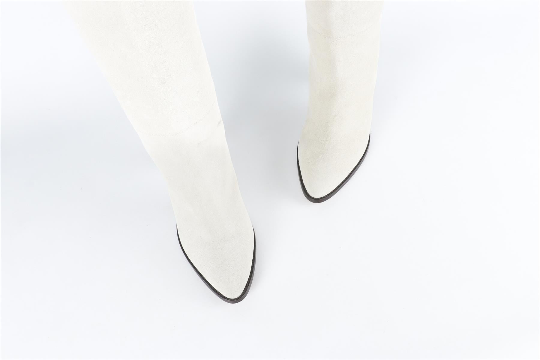 ISABEL MARANT ECRU SUEDE KNEE HIGH BOOTS EU 39 UK 6 US 9