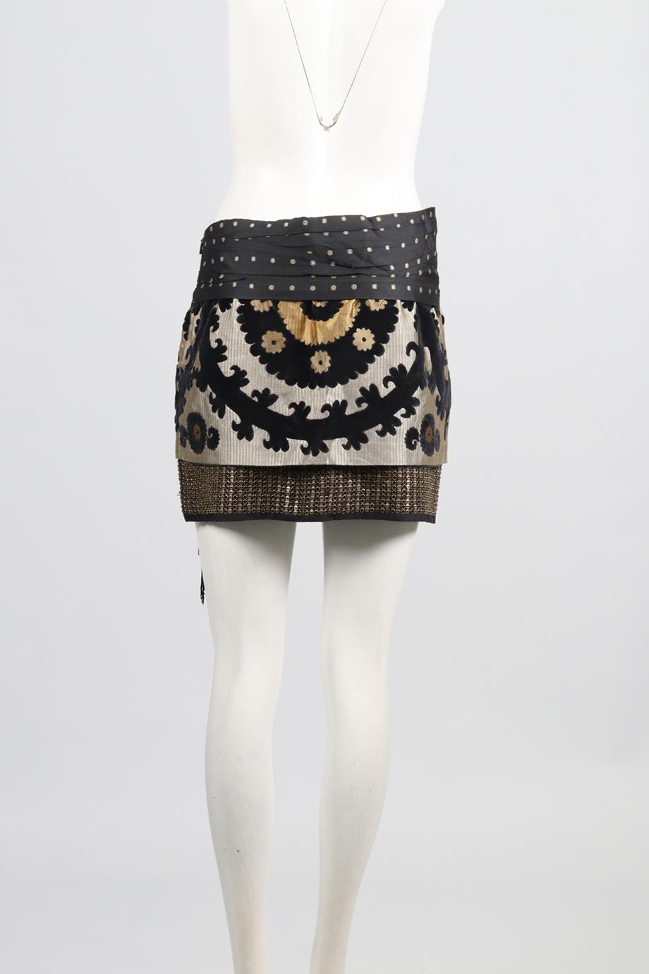 GUCCI SILK AND COTTON BLEND MINI SKIRT IT 40 UK 8