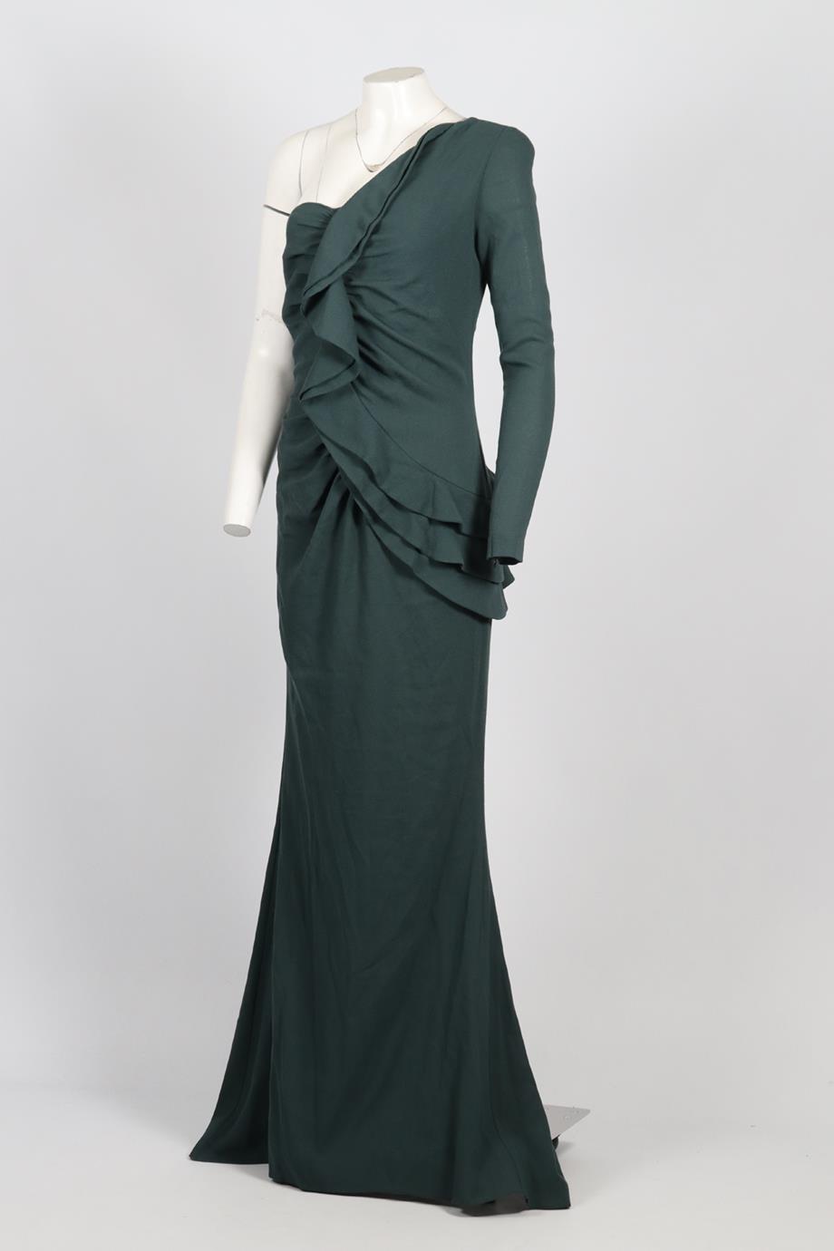 ELIE SAAB SILK BLEND MAXI DRESS FR 38 UK 10