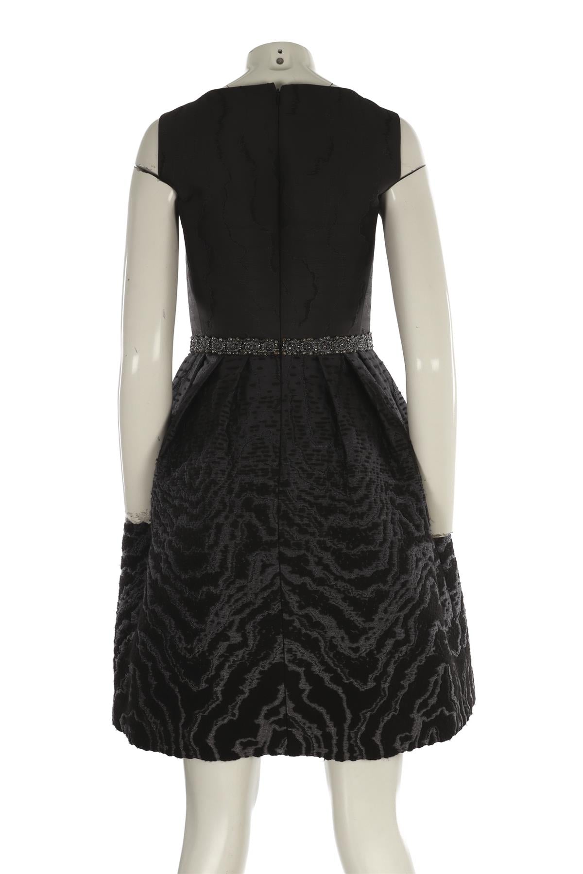 OSCAR DE LA RENTA BLACK MIDI DRESS US 4 UK 8
