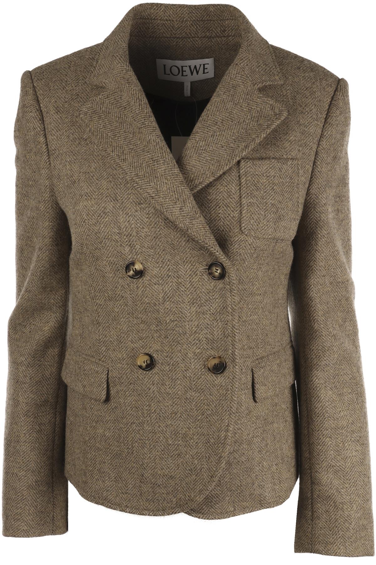 LOEWE BROWN WOOL BLAZER FR 38 UK 10