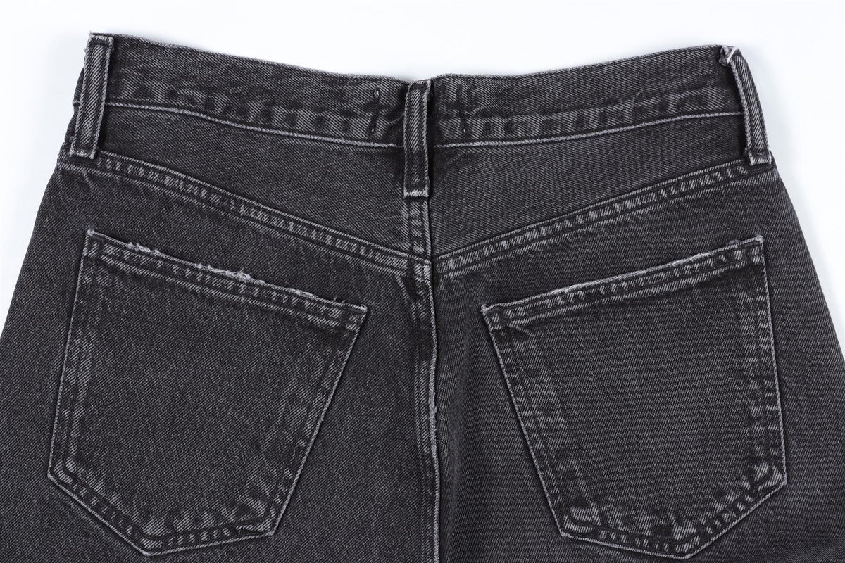 AGOLDE BLACK HIGH RISE WIDE LEG JEANS W24 UK 6