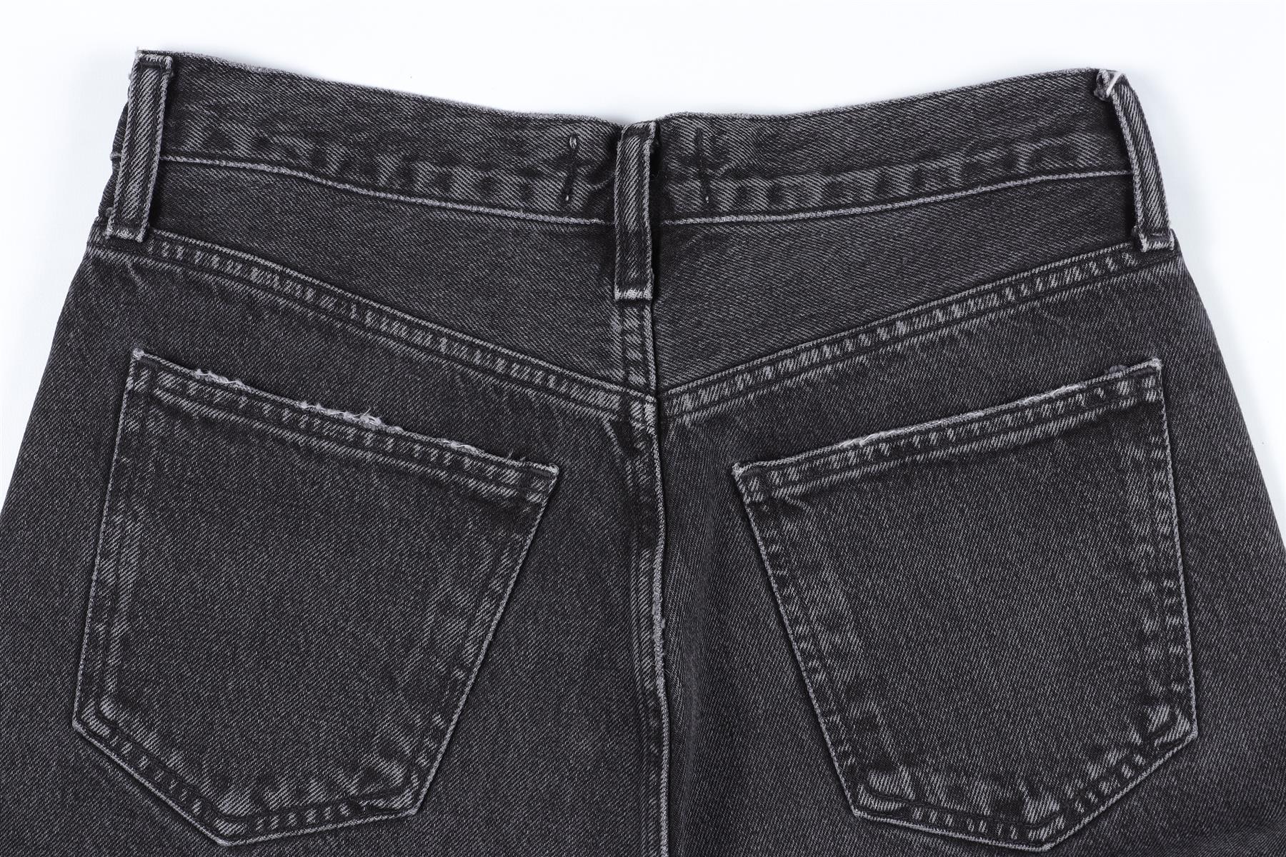 AGOLDE BLACK HIGH RISE WIDE LEG JEANS W24 UK 6