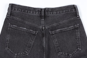 AGOLDE BLACK HIGH RISE WIDE LEG JEANS W24 UK 6
