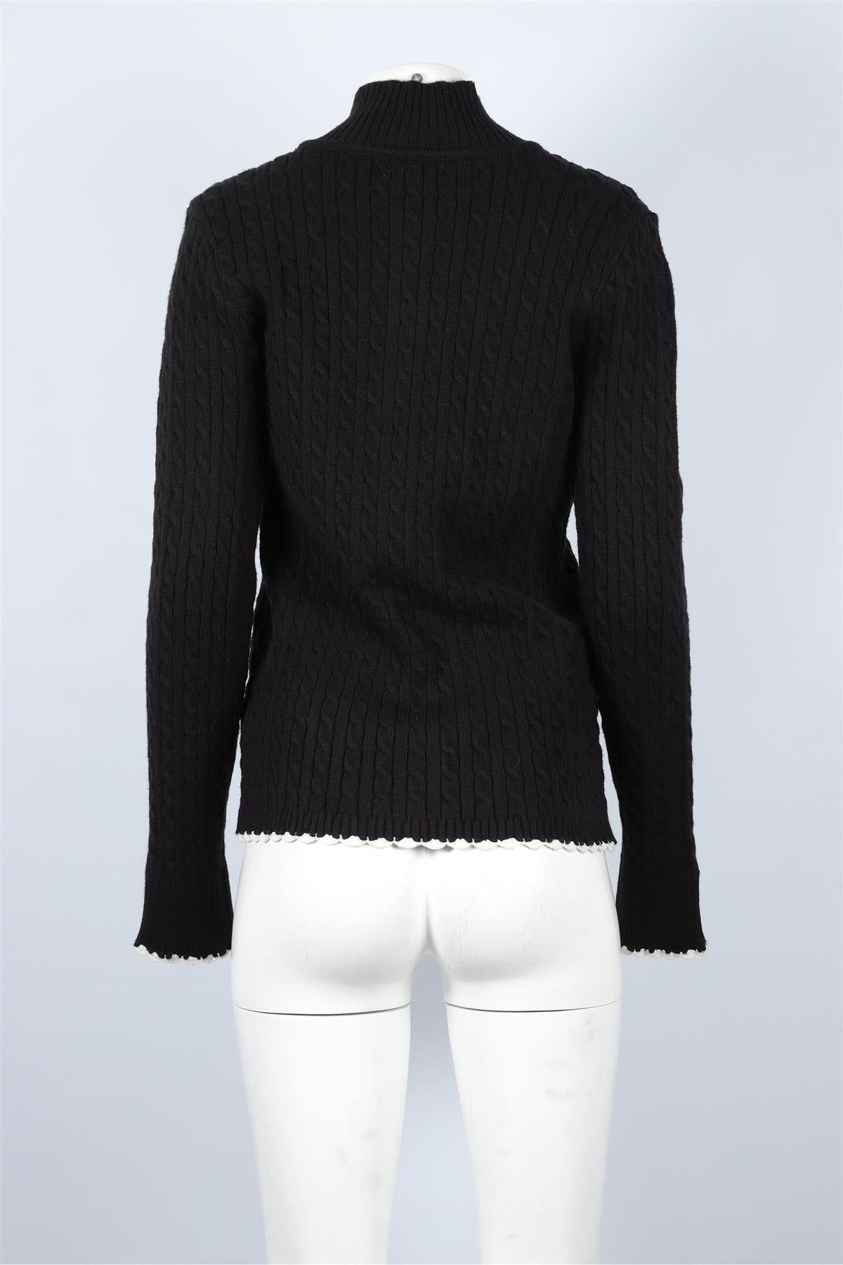 FRANKIE BIKINIS BLACK KNIT CARDIGAN XXLARGE