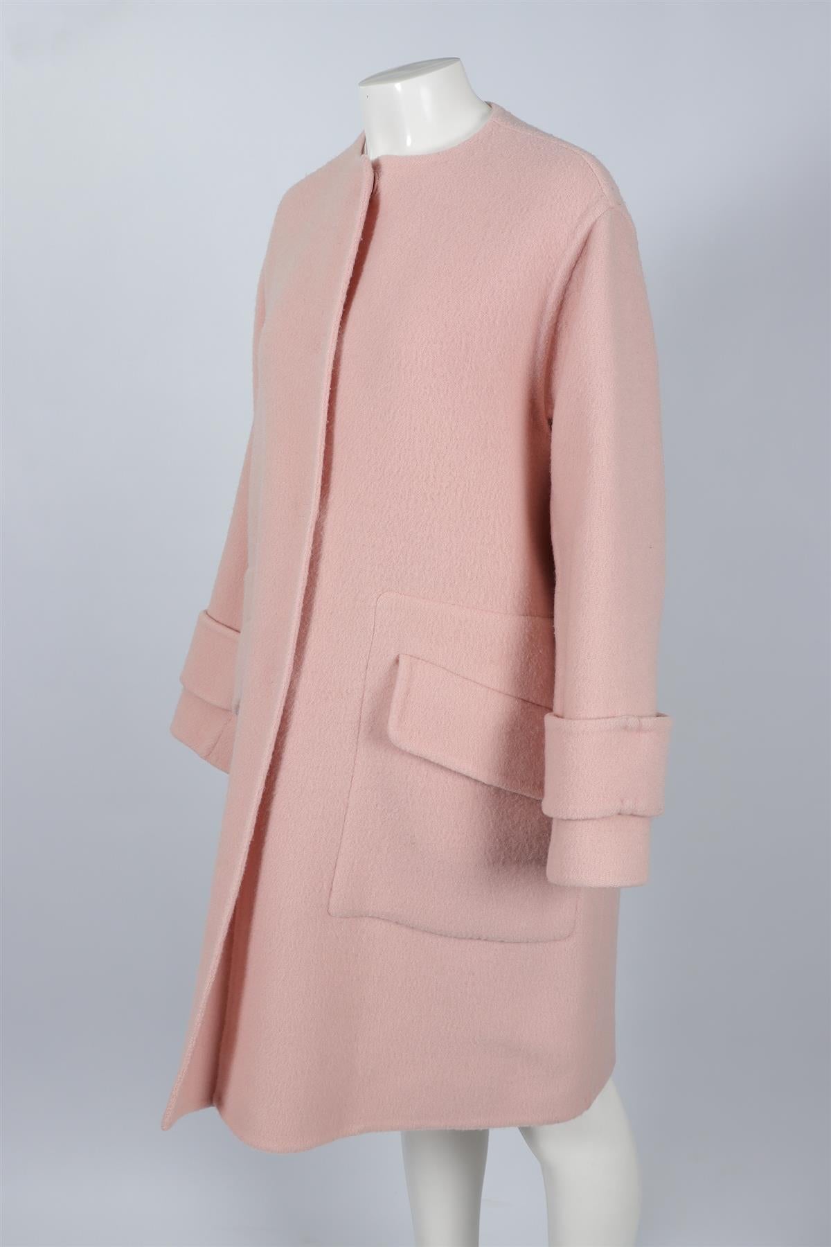 ROKSANDA PINK WOOL COAT SMALL