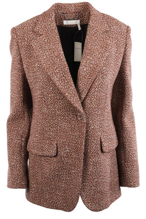 CHLOÉ RED WOOL BLAZER SHIRT FR 38 UK 10