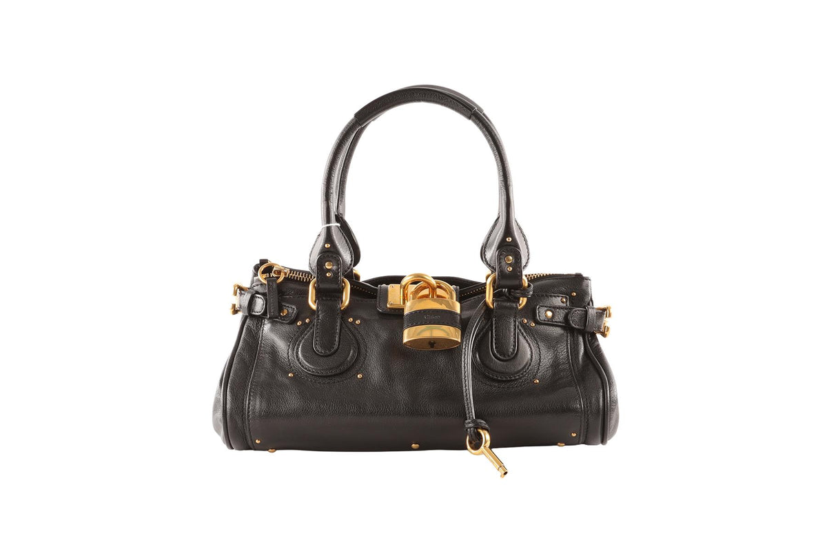 CHLOÉ BLACK 2026 PADDINGTON LEATHER TOTE BAG