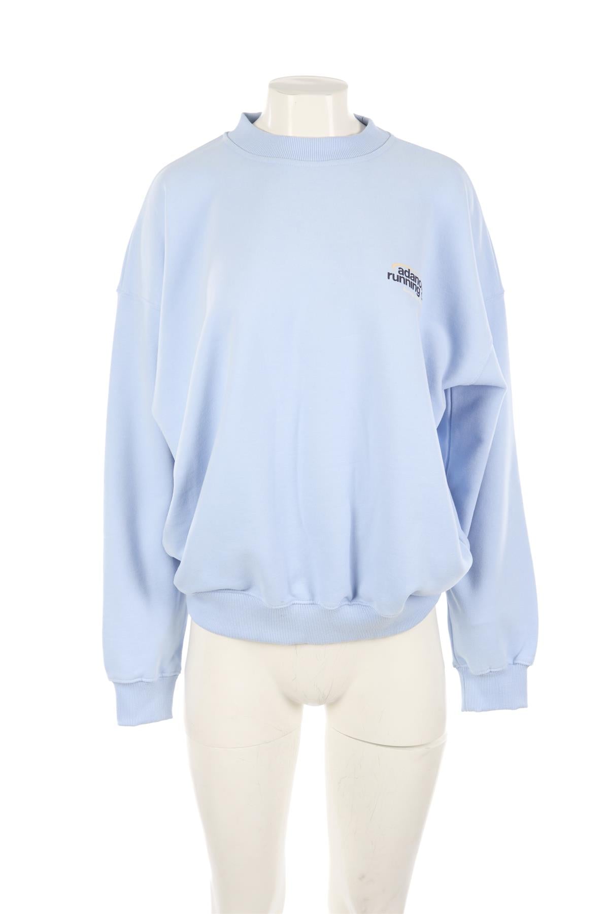 ADANOLA BLUE COTTON SWEATSHIRT SMALL