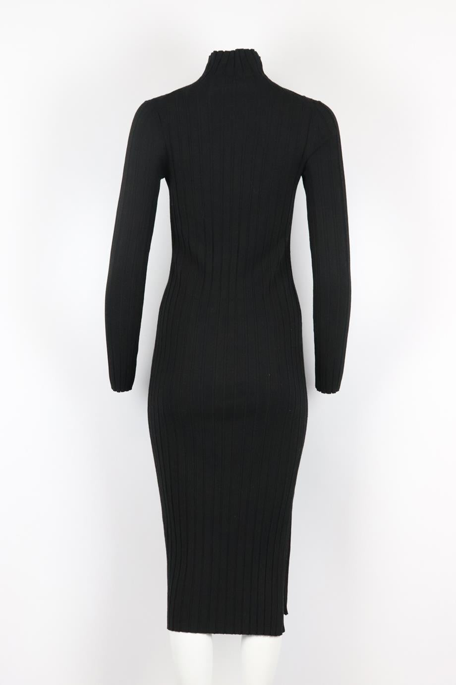 THEORY RIBBED KNIT MIDI DRESS MEDIUM