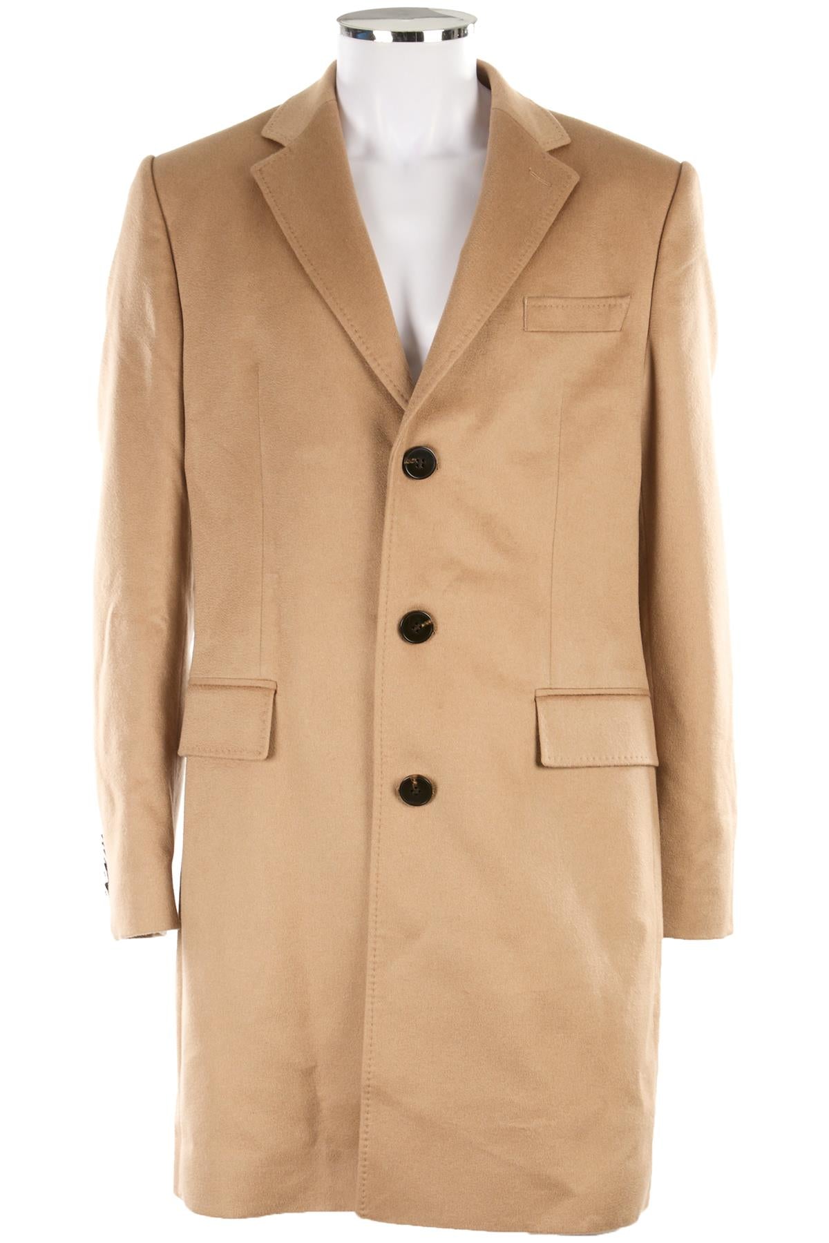 BOSS BEIGE MEN'S WOOL COAT UK/US 40 FR 50 IT 50