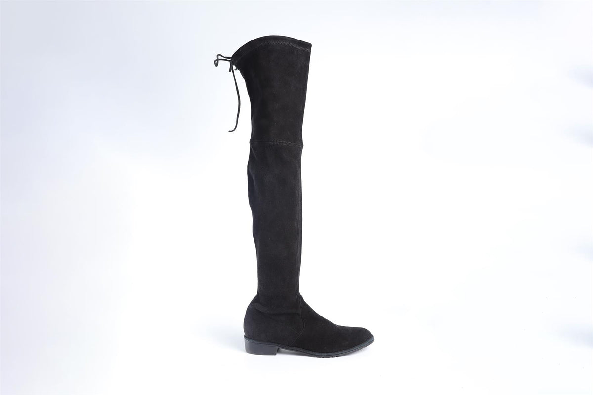 STUART WEITZMAN BLACK SUEDE OVER THE KNEE BOOTS US 7 EU 37 US 4