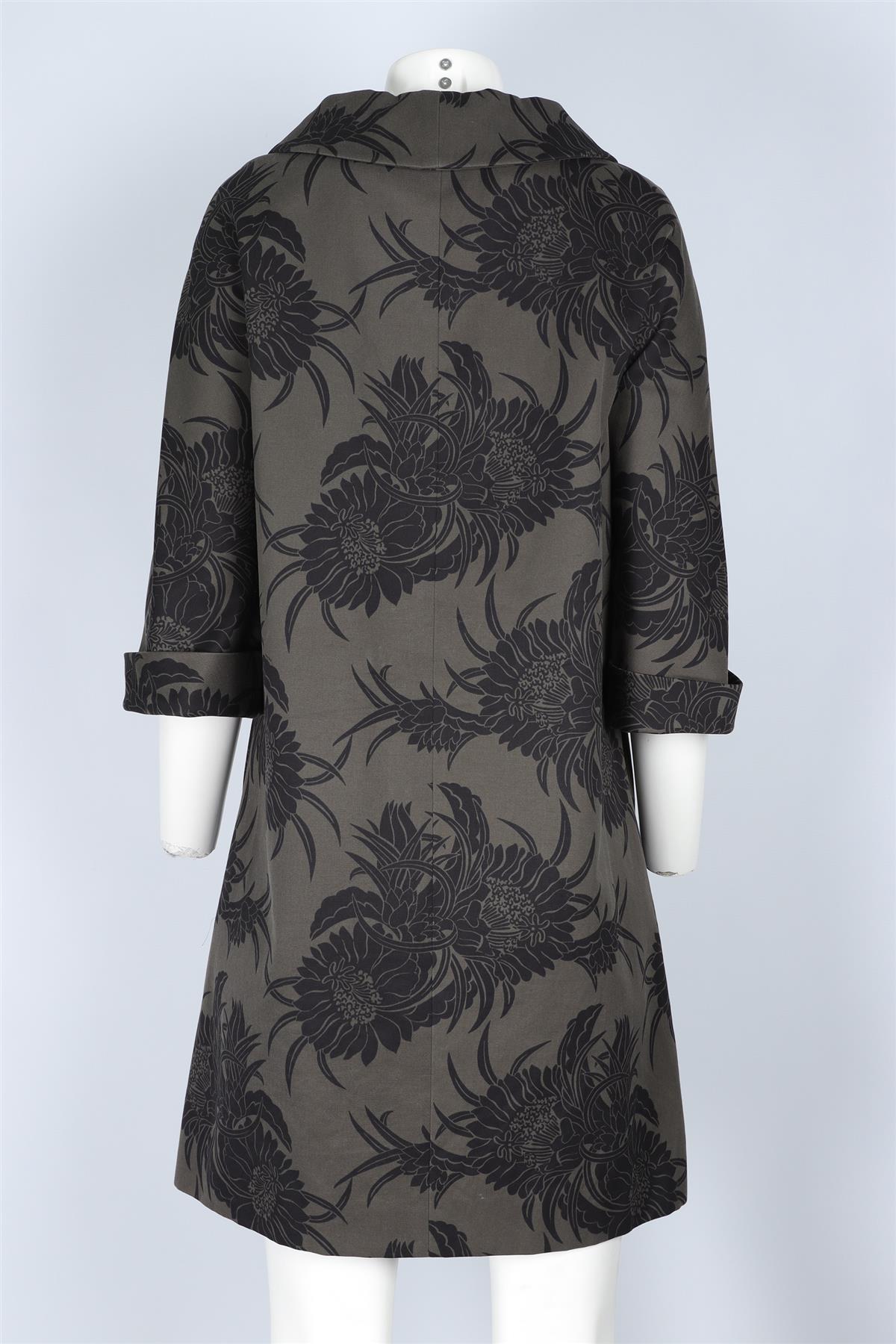 PRADA GREEN COTTON COAT IT 38 UK 6