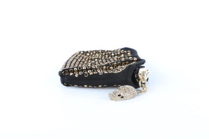 PHILIPP PLEIN BLACK SUEDE CLUTCH