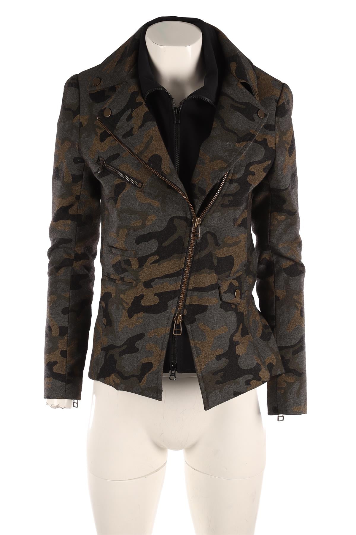 VERONICA BEARD GREEN WOOL JACKET US 4 UK 8