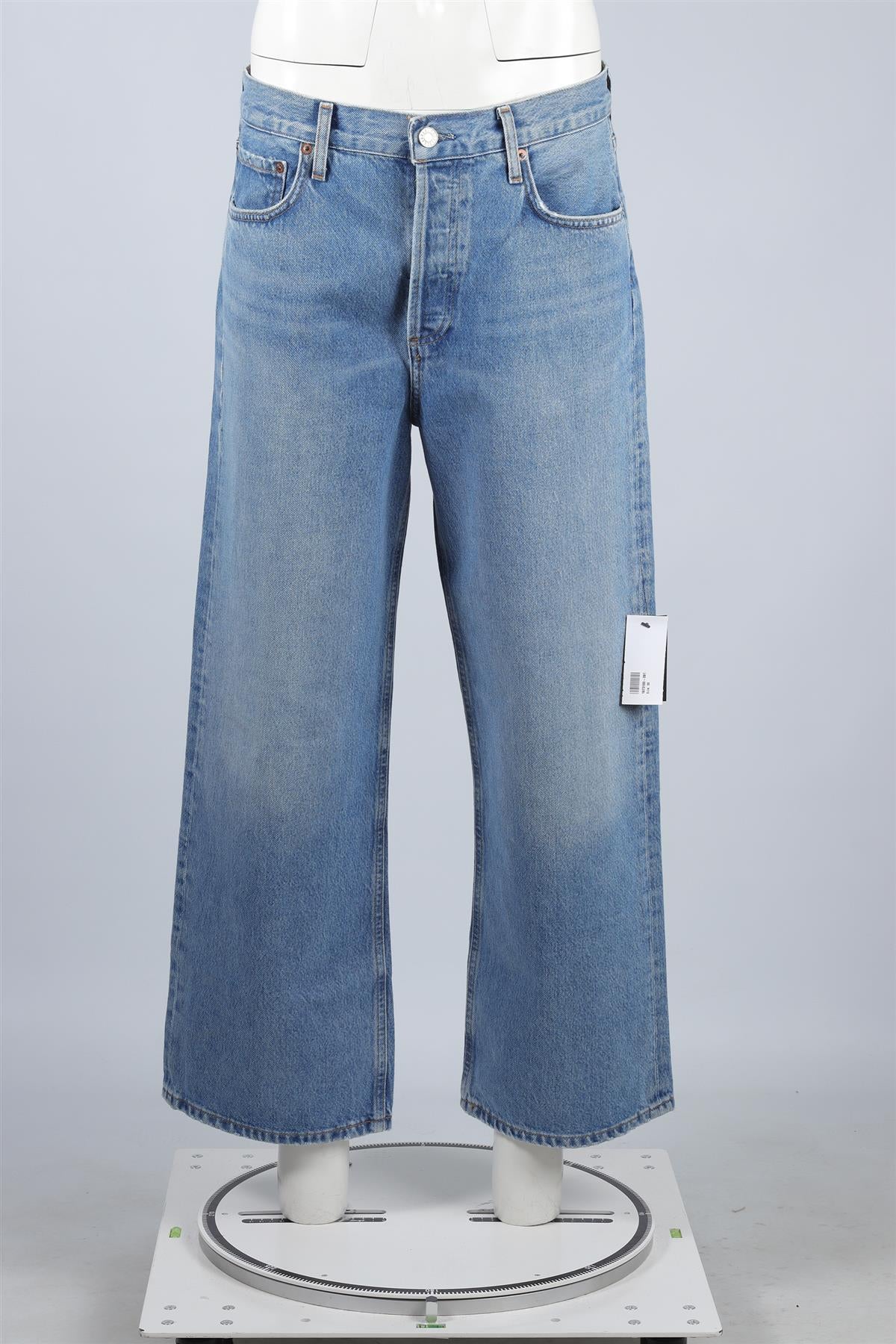 AGOLDE BLUE HIGH RISE WIDE LEG JEANS W30 UK 12