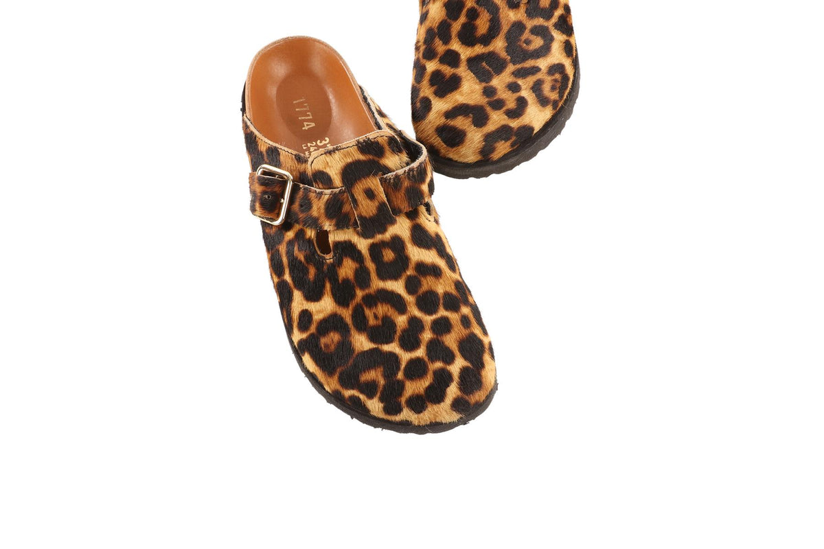 BIRKENSTOCK 1774 BROWN CALF HAIR MULES EU 37 UK 4 US 7