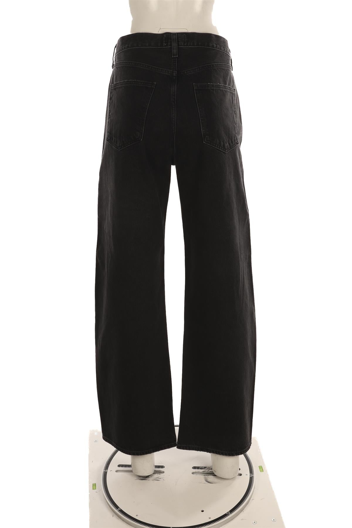 AGOLDE BLACK HIGH RISE WIDE LEG PANTS W30 UK 12