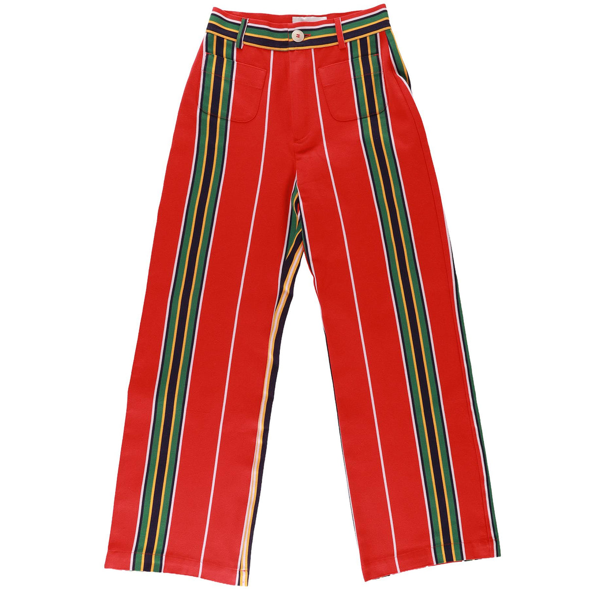 LA VESTE RED COTTON STRAIGHT LEG PANTS SMALL