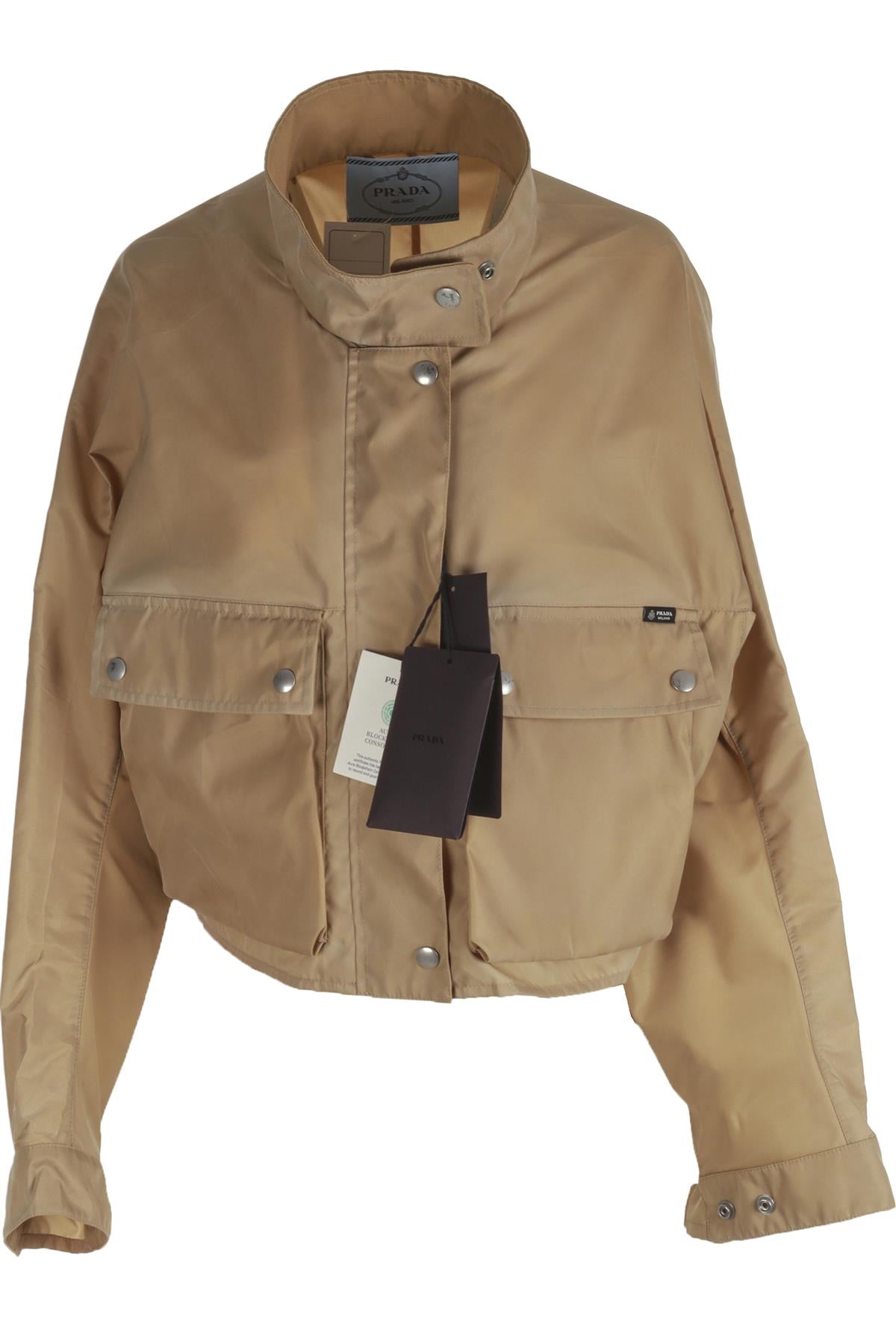 PRADA BEIGE RE-NYLON NYLON JACKET IT 40 UK 8