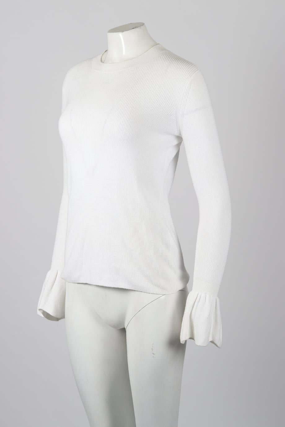 SEE BY CHLOÉ RIBBED COTTON SWEATER XSMALL