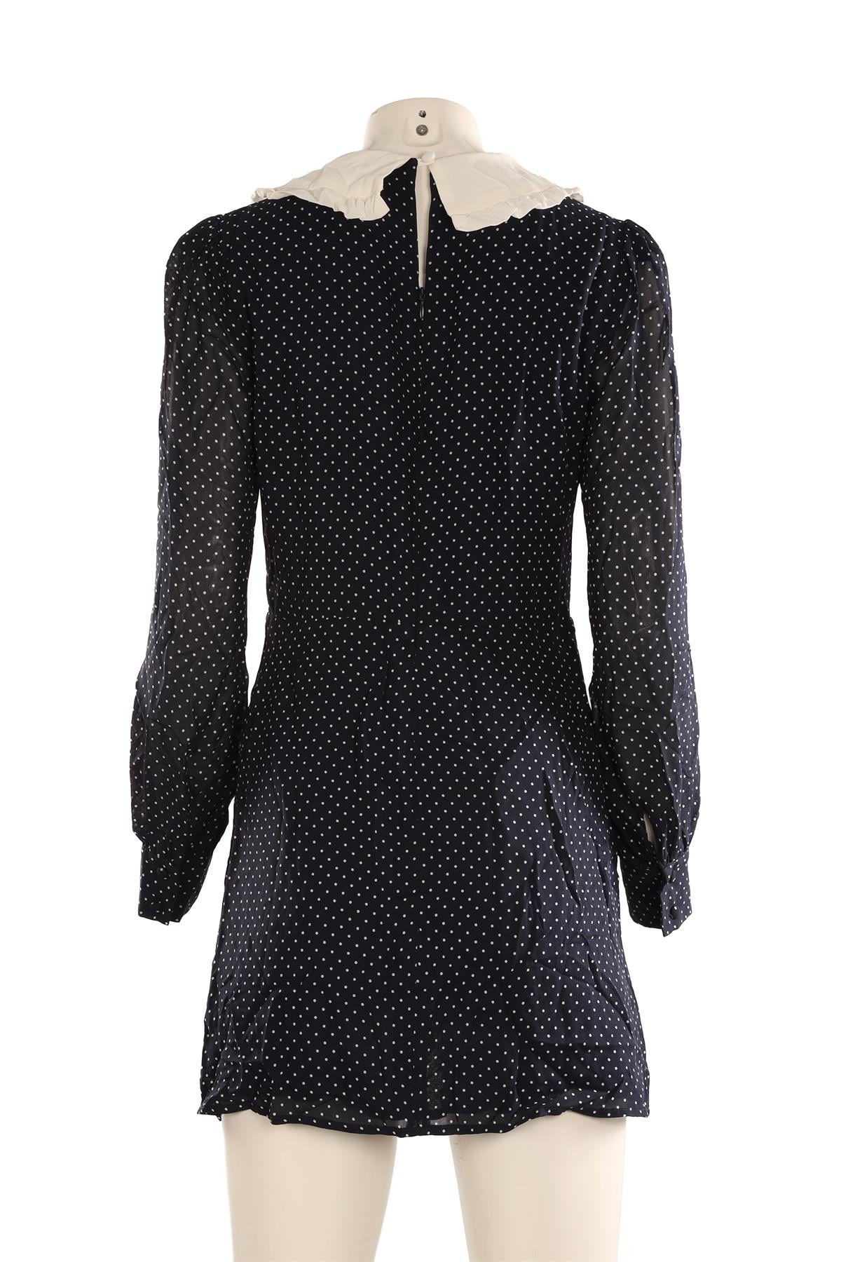 REFORMATION NAVY CREPE MINI DRESS US 8 UK 4