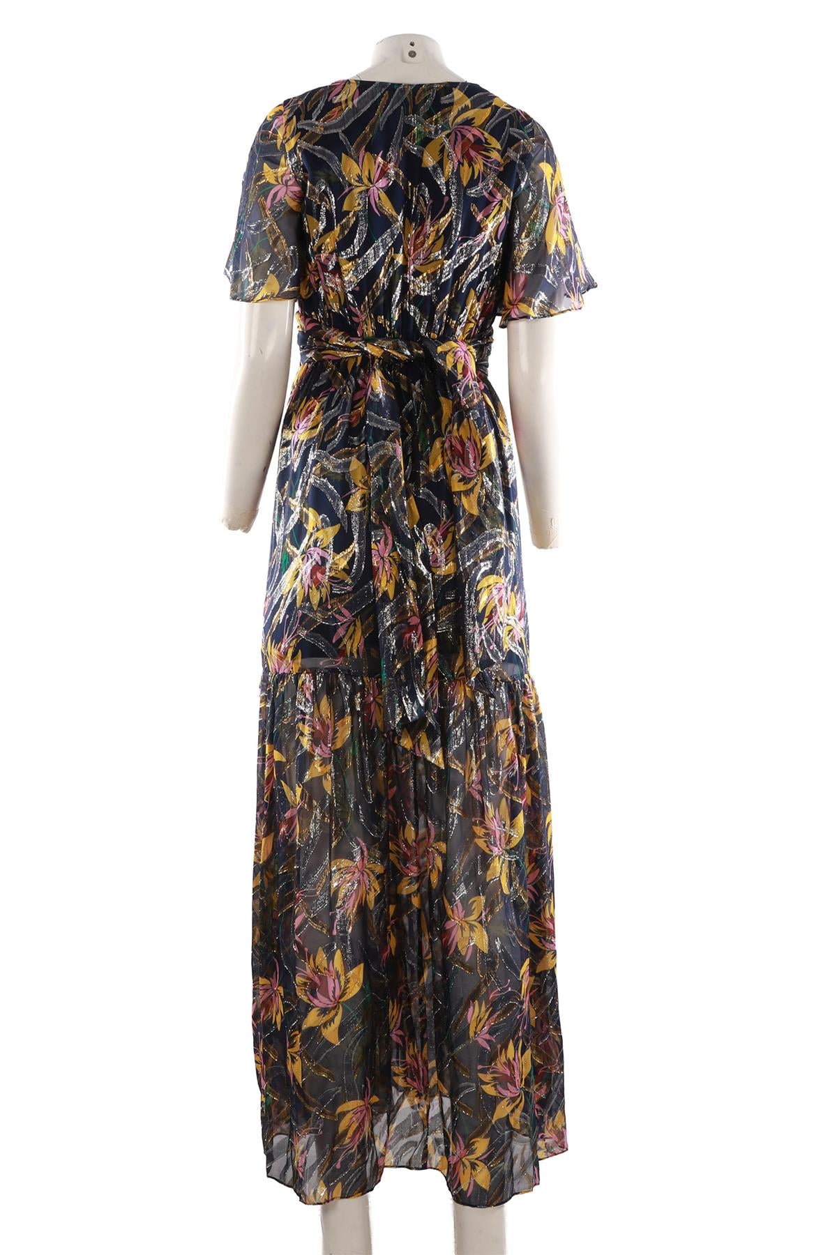 MULTI SILK MAXI DRESS