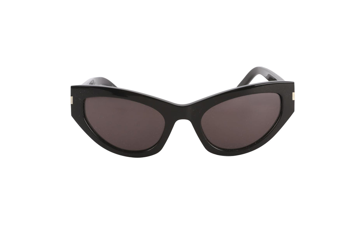 SAINT LAURENT BLACK CAT EYE ACETATE SUNGLASSES