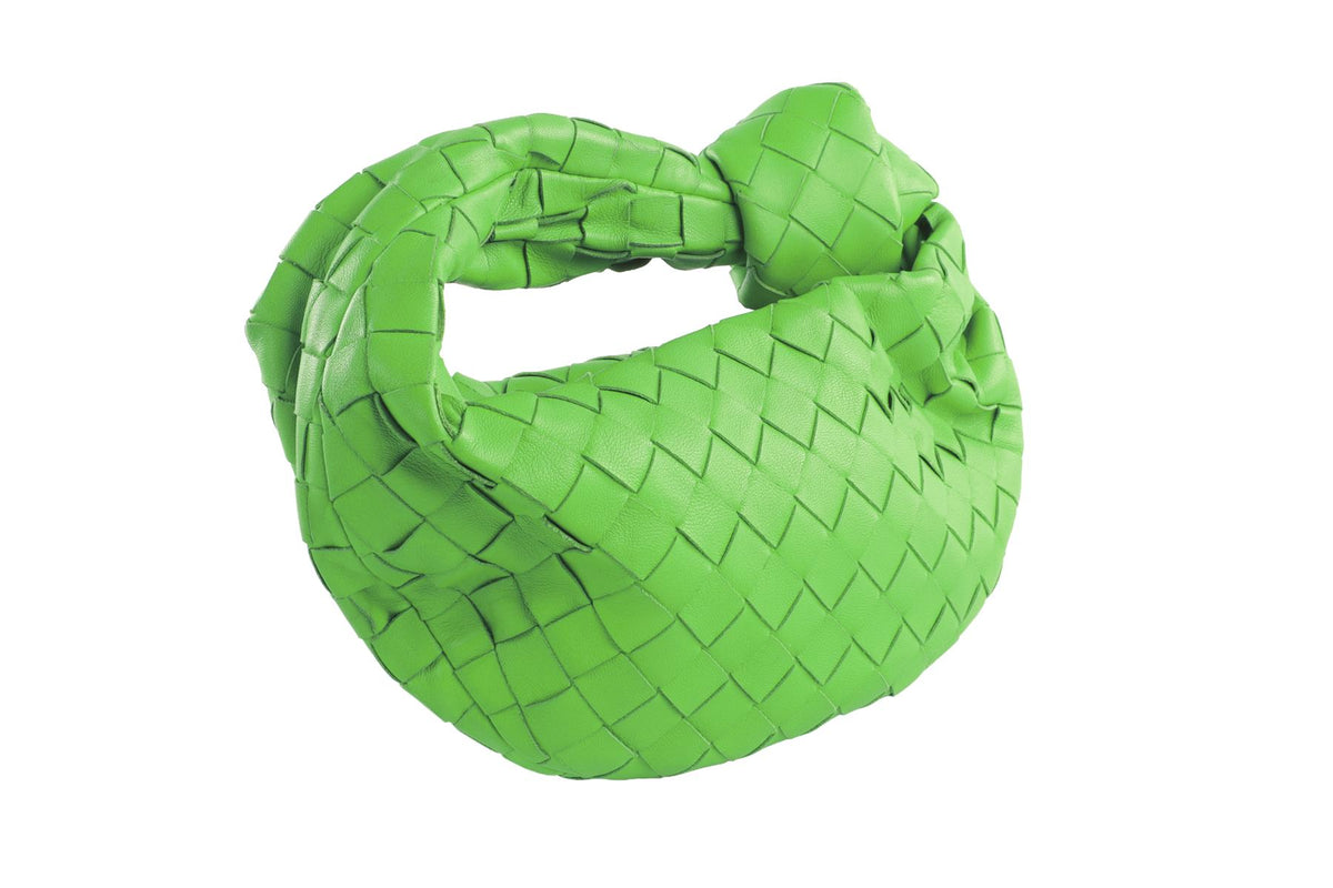 BOTTEGA VENETA GREEN JODIE MINI LEATHER BAG