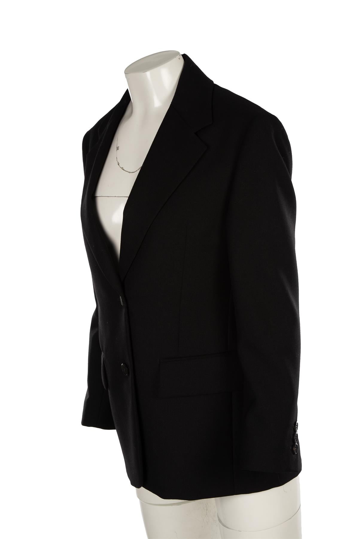 PRADA BLACK WOOL BLAZER IT 38 UK 6