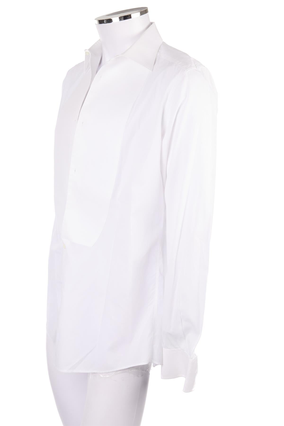 DOLCE & GABBANA WHITE MEN'S COTTON SHIRT EU COLLAR 42 UK 16