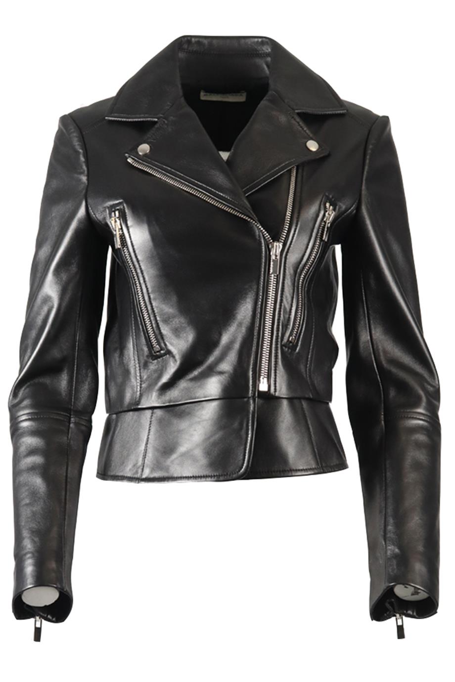 BALENCIAGA LEATHER BIKER JACKET FR 40 UK 12