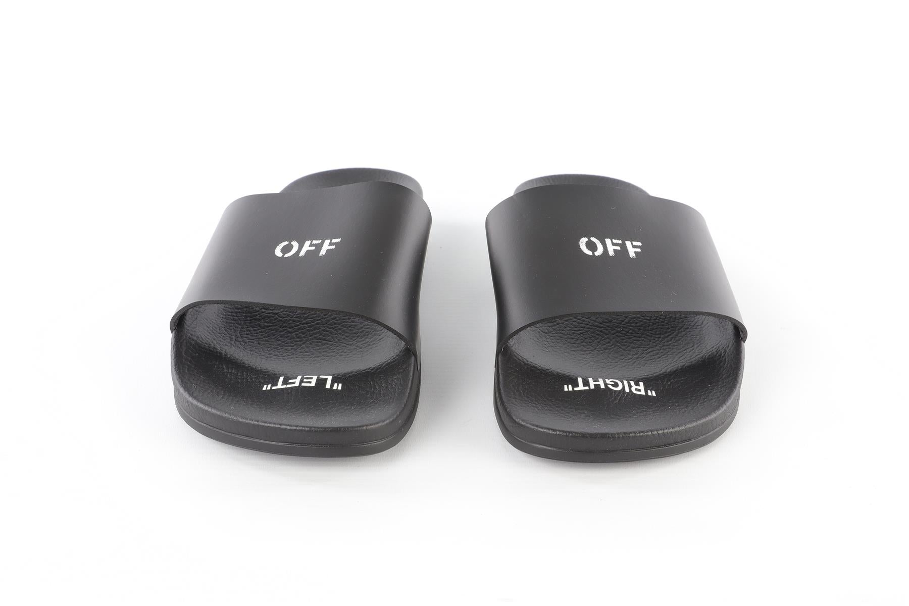 OFF-WHITE BLACK KIDS BOYS SLIDES EU 37 UK 4 US 4.5