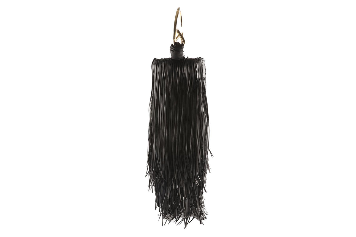 SILVIA TCHERASSI BLACK EUGENIA LEATHER TOTE BAG