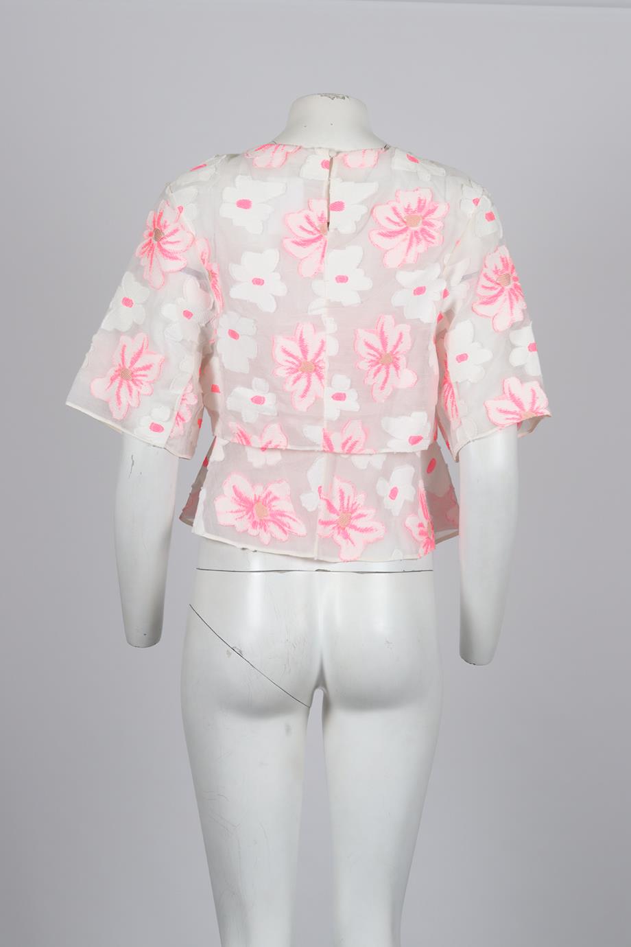 CHLOÉ COTTON AND SILK BLEND TOP FR 34 UK 6
