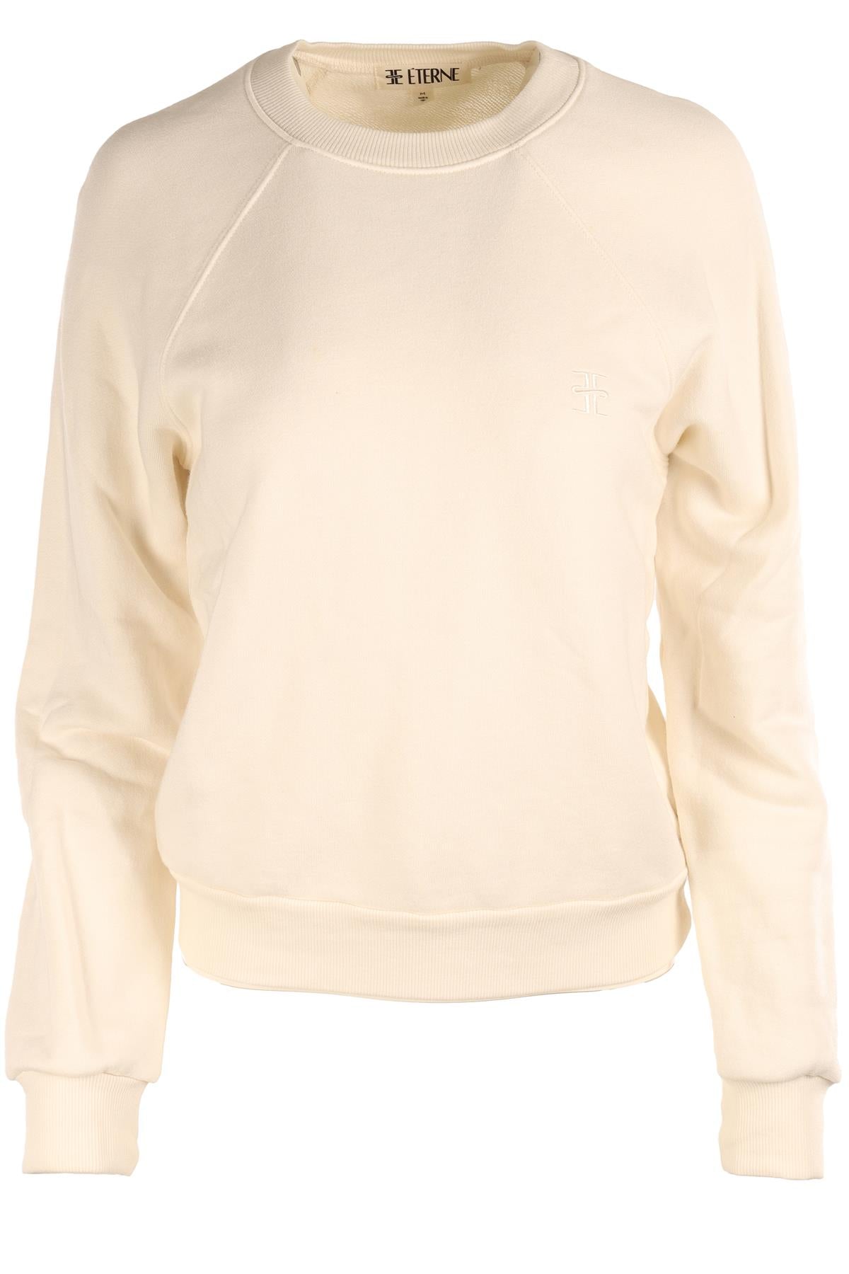 ETERNE CREAM COTTON SWEATSHIRT MEDIUM