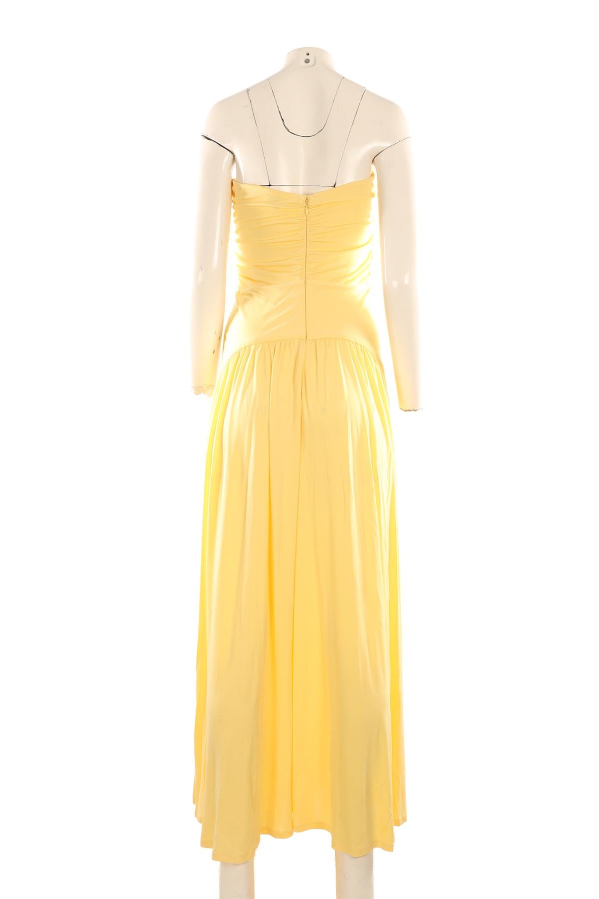 STAUD YELLOW JERSEY MAXI DRESS MEDIUM