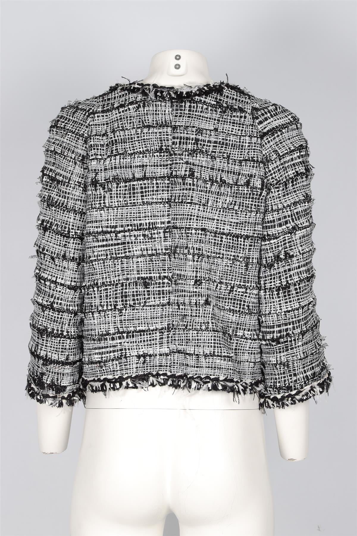 CHANEL BLACK 2011 COTTON JACKET FR 40 UK 12