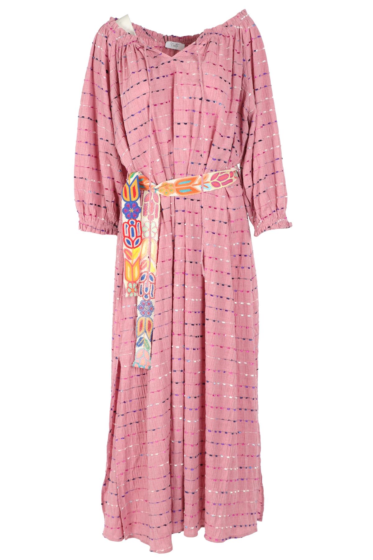 PINK COTTON MAXI DRESS