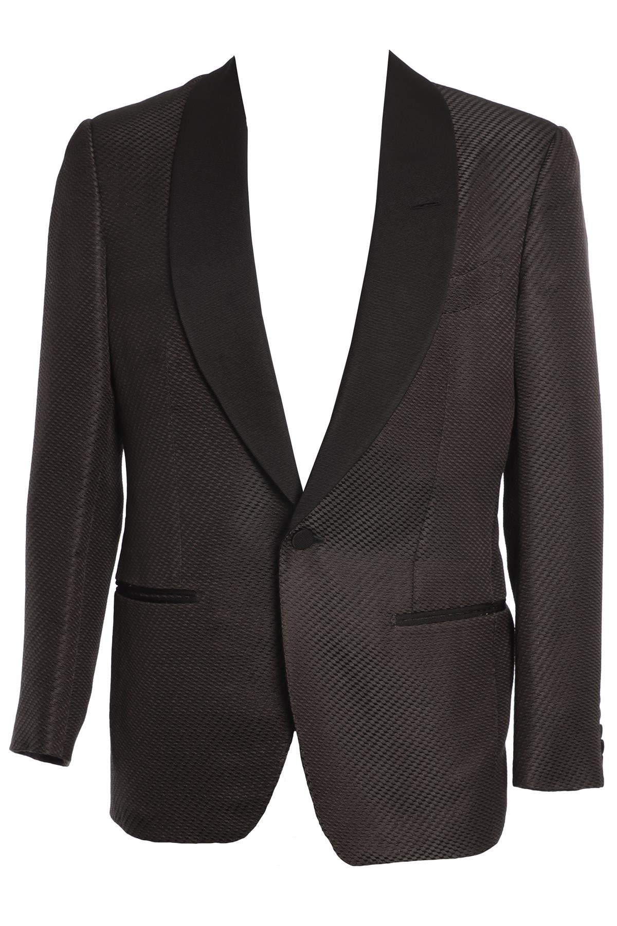 TOM FORD BLACK MEN'S SILK BLAZER IT 46 UK/US 36
