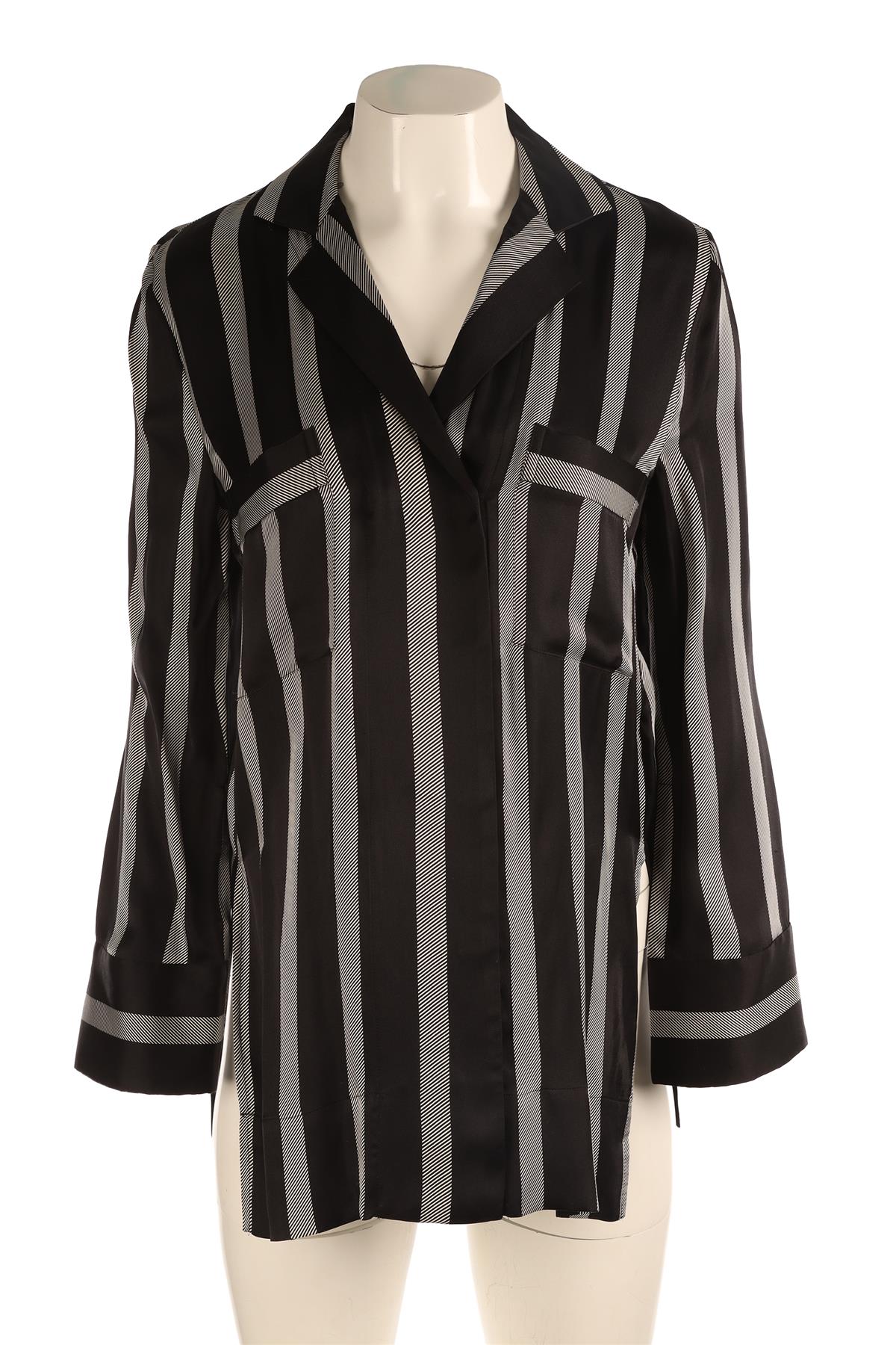 ANINE BING BLACK SILK SHIRT XSMALL