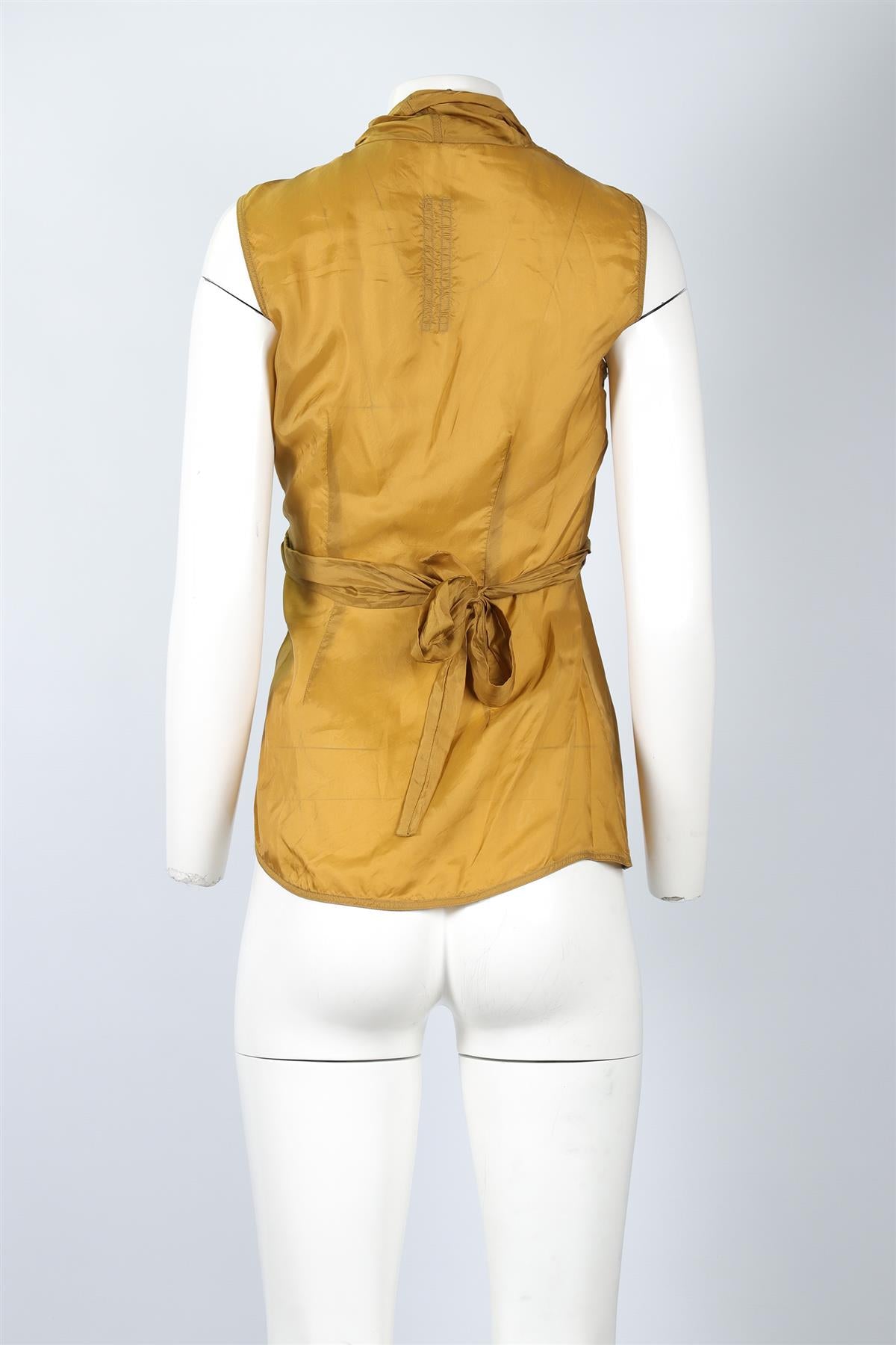 RICH OWENS GOLD SILK TOP IT 42 UK 10