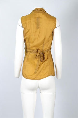 RICH OWENS GOLD SILK TOP IT 42 UK 10