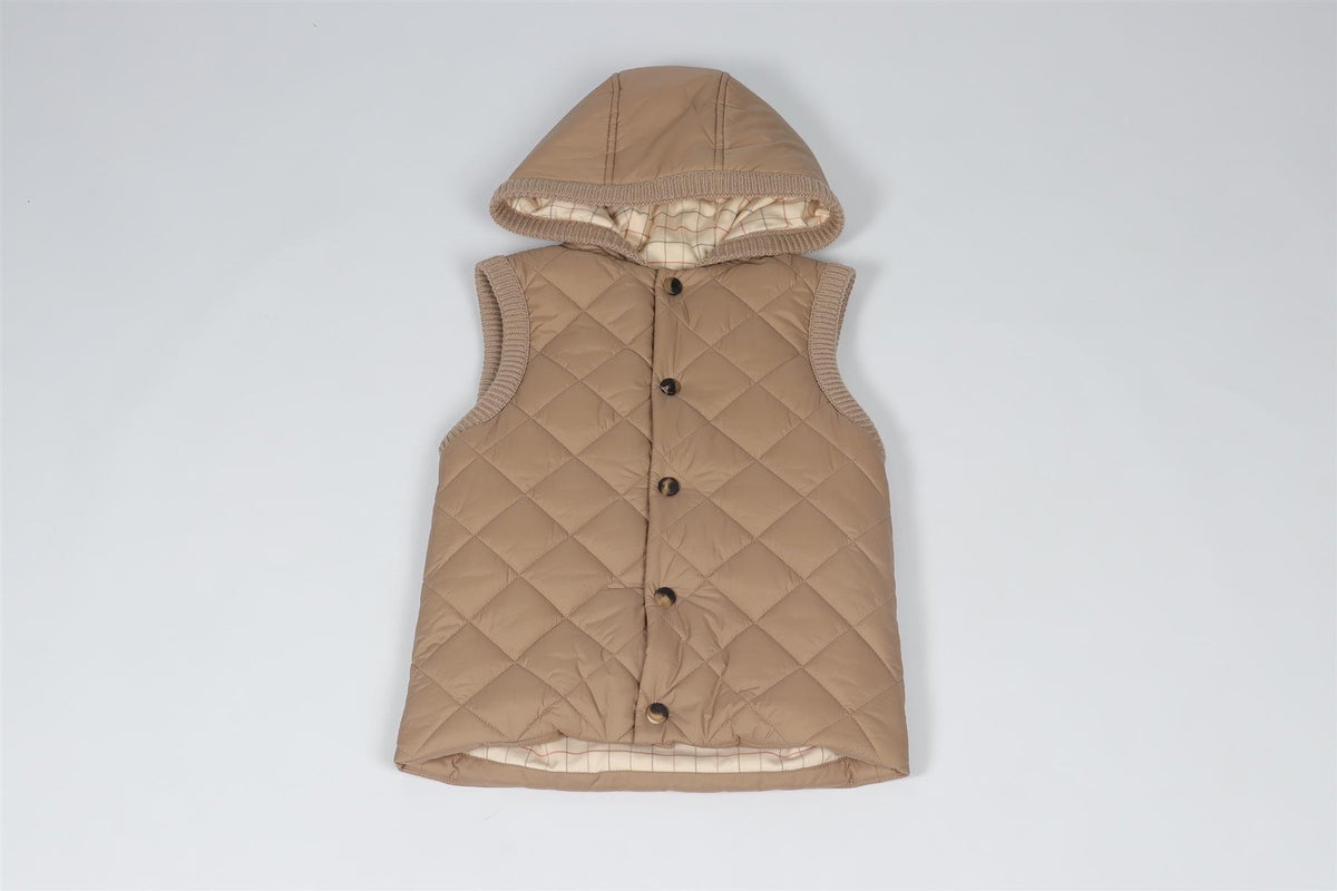 LORO PIANA BEIGE KIDS BOYS GILET 8 YEARS