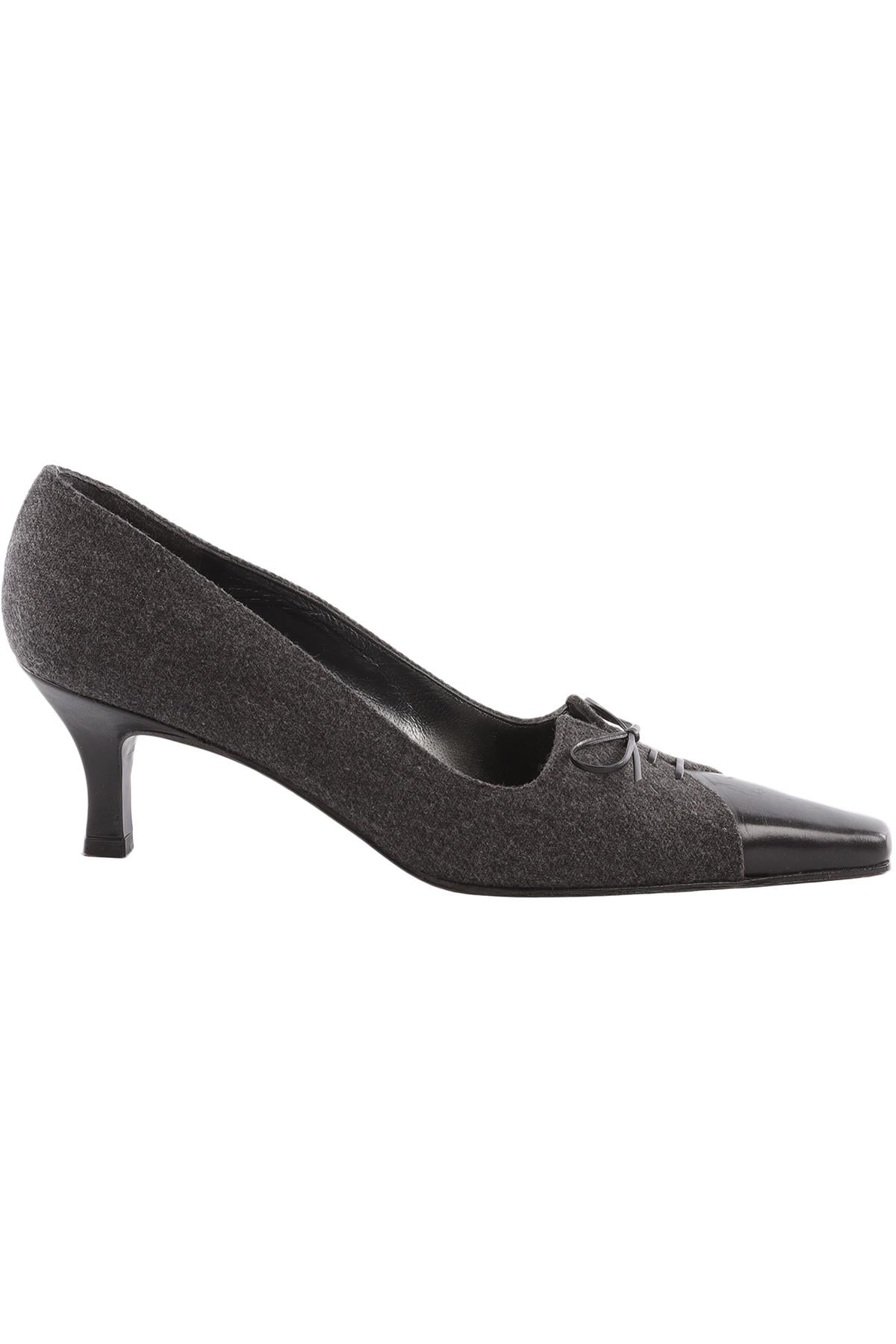 STUART WEITZMAN GREY VINTAGE FELT PUMPS US 7 EU 37 UK 4