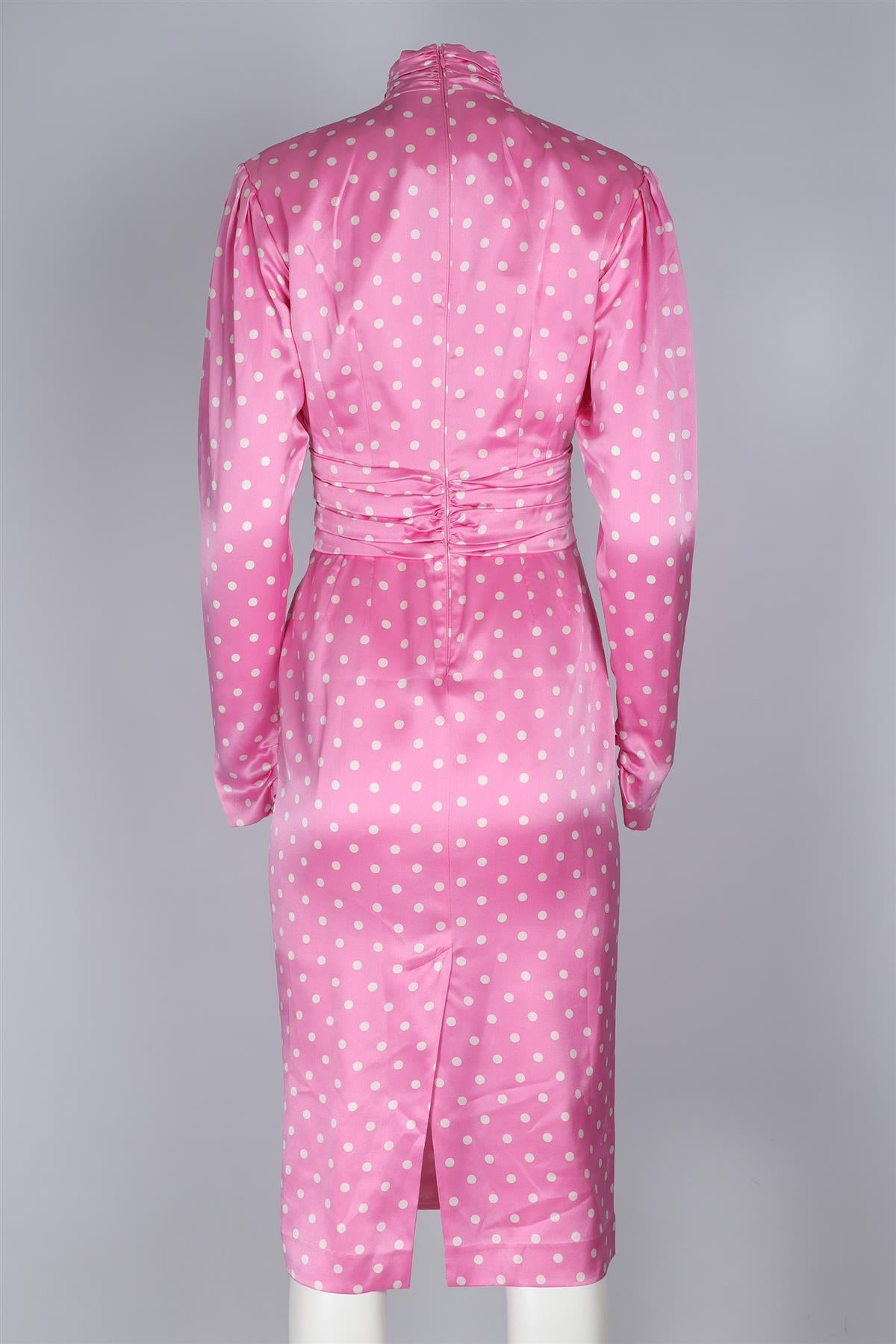ALESSANDRA RICH PINK SILK MAXI DRESS IT 40 UK 8