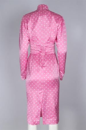 ALESSANDRA RICH PINK SILK MAXI DRESS IT 40 UK 8