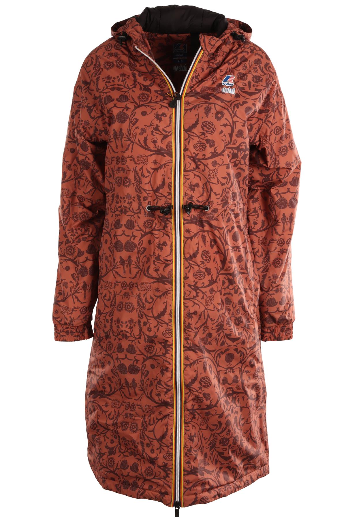 K-WAY + CABANA BROWN PADDED SHELL COAT UK 8