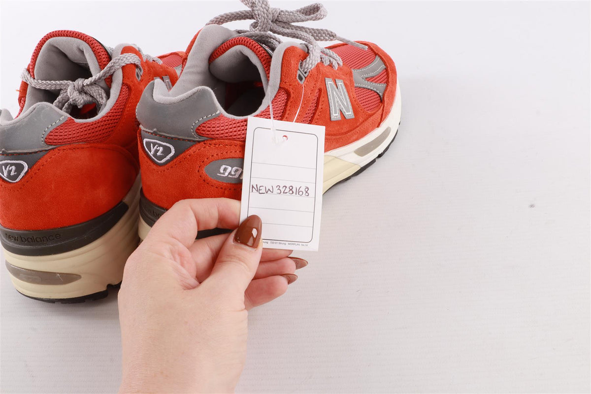 NEW BALANCE ORANGE 991V2 VIBRANT CHROMA SNEAKERS EU 38.5 UK 5.5 US 6